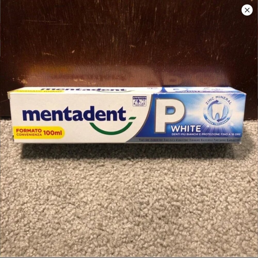 FIVE - Mentadent P White Fluoride Toothpaste, 18HR Protection Whitening, 100ml